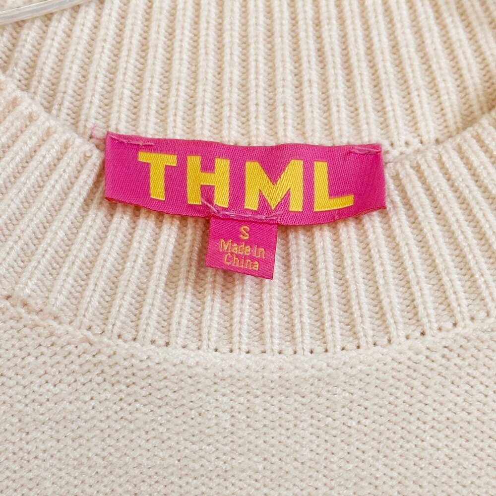 THML Embroidered Colorful Lines Sweater - Size S - Picture 3 of 7